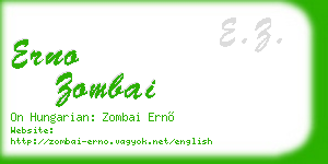 erno zombai business card